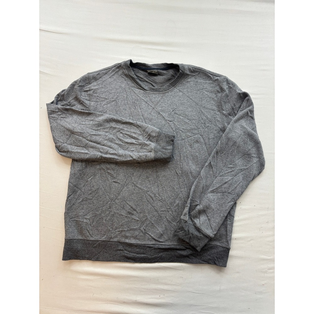 Eddie Bauer Mens Crewneck Sweatshirt XL Gray Long Sleeve Fleece Pullover